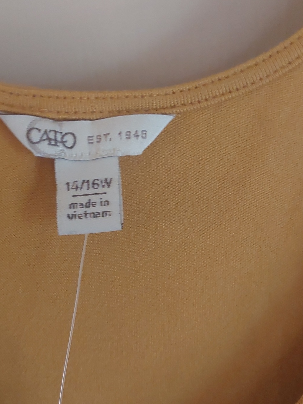 Cato Dijon Yellow Smocked Short Sleeved Babydoll Dress Womans Sz 14/16 - Picture 13 of 17